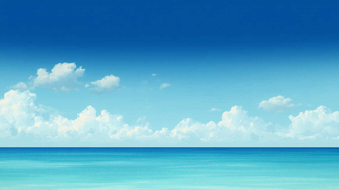 Turquoise Fiji water beneath a blue sky